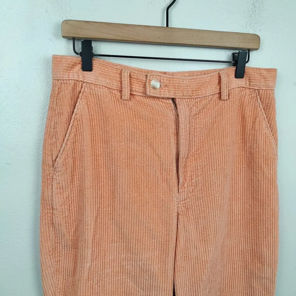 Levi's Math Club Flare Corduroy Trouser Pants Womens 30 Light Orange Wide Leg - Picture 2 of 10